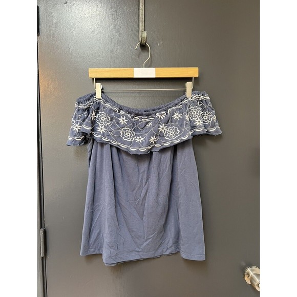 Panhandle Women's Off The Shoulder Floral Embroidered Top Size XL- WLWT50R0UI - Picture 1 of 4